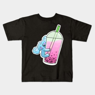 Blue Koala Loves Bubble Tea Kids T-Shirt